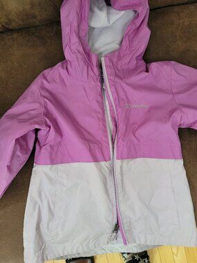 Girls fleece lined Rain Jacket Columbia Brand Size 7/8
